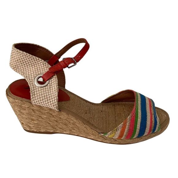 Lucky Brand Kyndra Multi-Color Espadrille Wedge Sandal in Size 8M - Picture 3 of 12